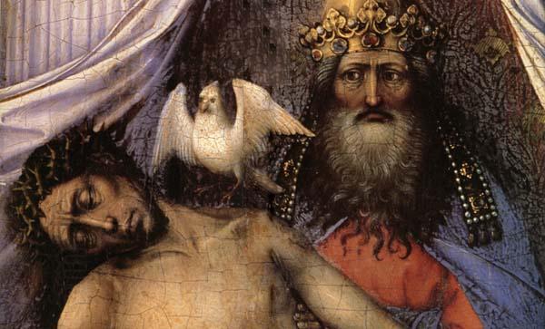 Robert Campin Detail of Mourning Trinity oil painting picture
